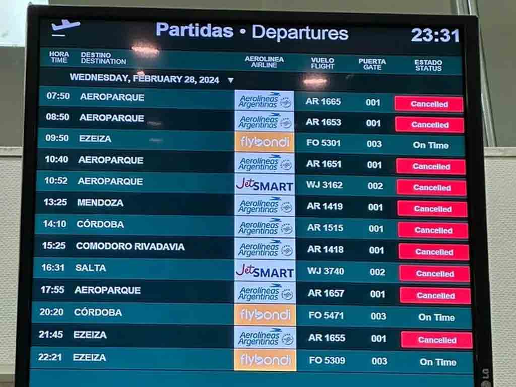 cancelados-vuelos-entre-argentina-y-uruguay-por-paro