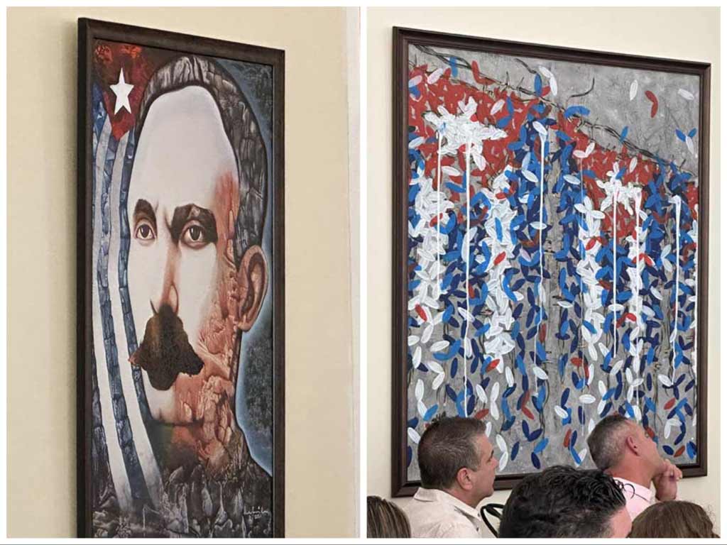 Collage Cossio y Cubanos Residentes en EEUU Obras