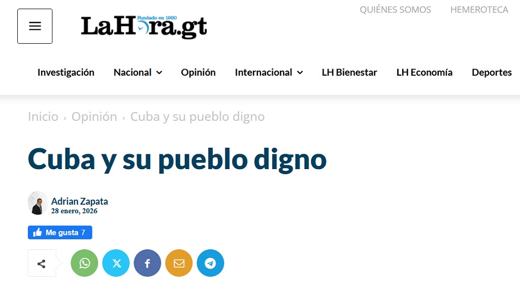 Medio La Hora Guatemala Cuba