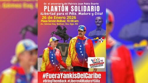 Plantón por Maduro en Dominicana