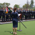 Tlalpan, Ciudad de México. 8 de junio 2026. La presidenta constitucional de los Estados Unidos Mexicanos, la Doctora Claudia Sheinbaum Pardo en Abanderamiento de la Selección Mexicana de Fútbol. Foto: Hazel Cárdenas/Presidencia