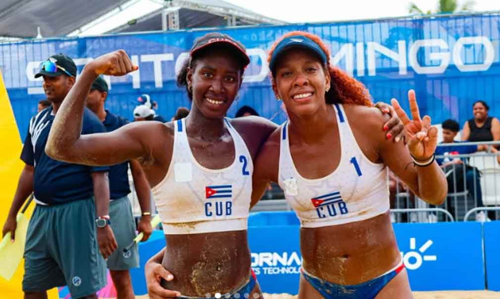 Cuba asegura presencia en las dos finales del voleibol de playa JCC