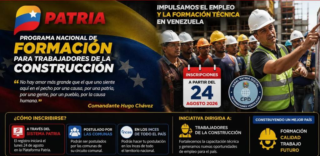 venezuela-inicia-programa-formativo-para-trabajadores-de-construccion