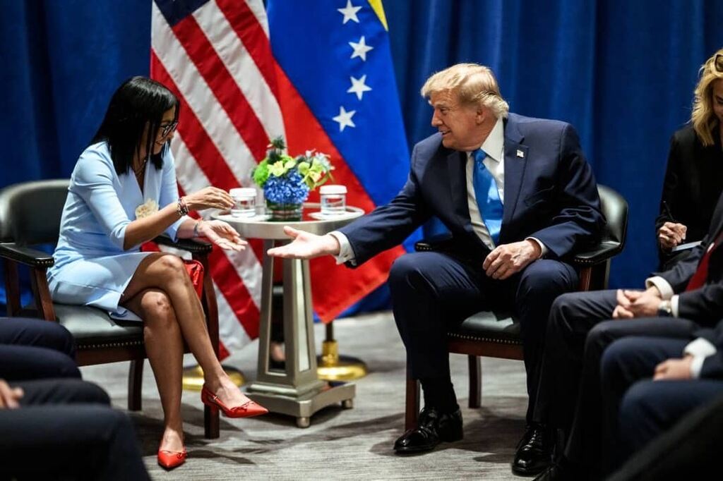 trump-y-delcy-rodriguez-reunion-a-puerta-cerrada-en-nueva-york